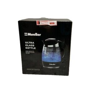 Mueller Living Glass Kettle 1.5L 1500W LED Light Electric Tea Kettle